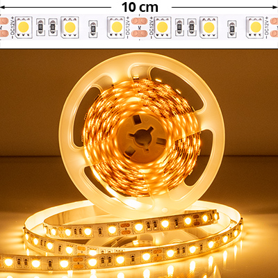 LED szalag beltéri 5050-60 (12 Volt) DEKOR! - meleg fehér LED szalag beltéri 5050-60 (12 Volt) DEKOR! - meleg fehér