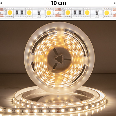 LED szalag kültéri 5050-60 (12 Volt) - természetes fehér, DEKOR! 5 méter LED szalag kültéri 5050-60 (12 Volt) - természetes fehér, DEKOR! 5 méter