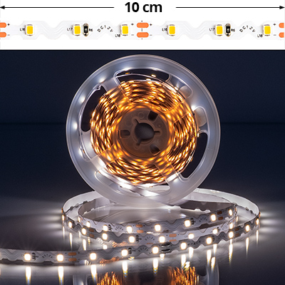 LED szalag beltéri hajlítható 2835-60 (12 Volt) DEKOR! - hideg fehér
