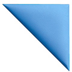 Bőrpanel, bőr falpanel: derékszögű háromszög alakú  - Inka 820 türkiz kék (24.5x12.5 cm)