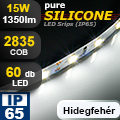 PS kültéri led szalag (2835-60) hideg fehér - 100 cm