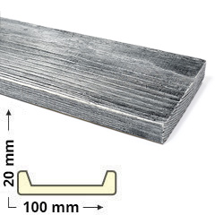 DecoWood Szürke-100 Modern poliuretán deszka panel (ET 507)