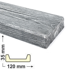 DecoWood Szürke-120 Modern poliuretán deszka panel (ET 406)