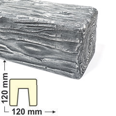 DecoWood Szürke-120 Rusztikus poliuretán gerenda (EQ 006)