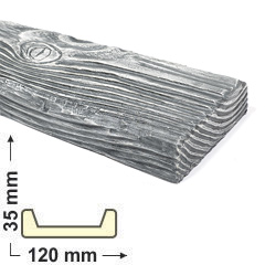 DecoWood Szürke-120 Rusztikus poliuretán deszka panel (ET 306)