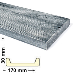 DecoWood Szürke-170 Modern poliuretán deszka panel (ET 504)