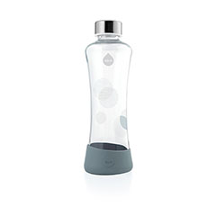 Metallic Silver üvegkulacs, 550 ml, ezüst-acélkék