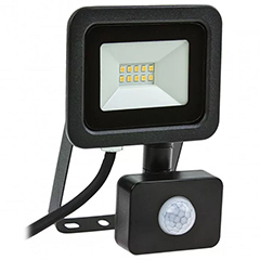 Noctis Lux LED reflektor mozgásérzékelővel, fekete (10W/820Lumen) természetes fehér