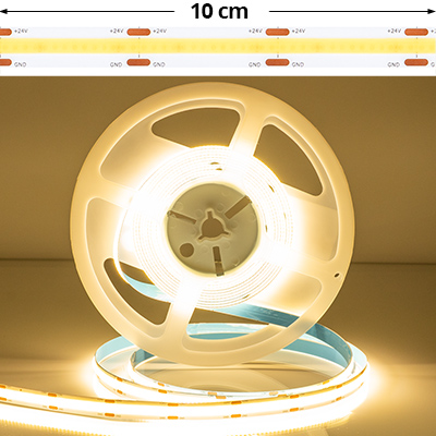 COB LED szalag beltéri 420 LED/m (24 Volt) - meleg fehér COB LED szalag beltéri 420 LED/m (24 Volt) - meleg fehér