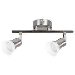 Riley mennyezeti spot LED lámpatest (2x4W) szatén-króm, meleg fehér