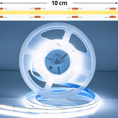 COB LED szalag beltéri 420 LED/m (24 Volt) - hideg fehér COB LED szalag beltéri 420 LED/m (24 Volt) - hideg fehér