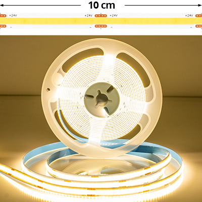 COB LED szalag beltéri 280 LED/m (24 Volt) - meleg fehér