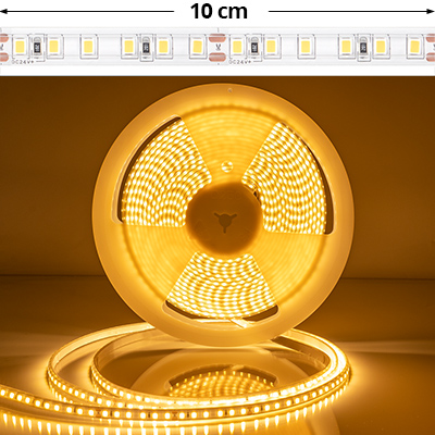 LED szalag kültéri 2835-120 (24 Volt) - meleg fehér, 10 méter LED szalag kültéri 2835-120 (24 Volt) - meleg fehér, 10 méter