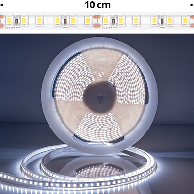 LED szalag kültéri 2835-120 (24 Volt) - hideg fehér, 10 méter LED szalag kültéri 2835-120 (24 Volt) - hideg fehér, 10 méter