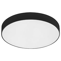 TARTU IP44 fekete keretes mennyezeti LED lámpa, kerek (18W/1800lm) állítható színhőmérséklet