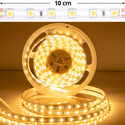 LED szalag kültéri 5050-60 (24 Volt) - meleg fehér, 5 méter LED szalag kültéri 5050-60 (24 Volt) - meleg fehér, 5 méter