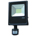 SMD Sensor LED reflektor (20W/150°, fekete) - Meleg fehér