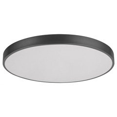 Tesia mennyezeti LED lámpa, kör alakú (36W/2600lm) meleg fehér, matt fekete
