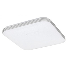 Oscar mennyezeti LED lámpa, négyzet alakú, csillogó effekttel (36W/2700lm) természetes fehér, fehér+króm