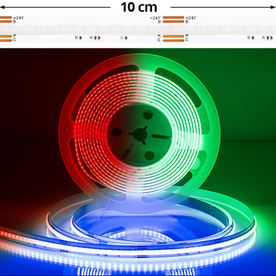 COB LED szalag beltéri 672 LED/m (24 Volt) - RGB COB LED szalag beltéri 672 LED/m (24 Volt) - RGB