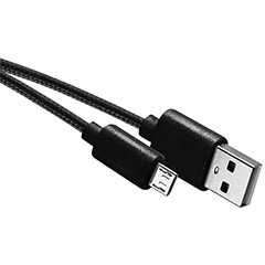USB-A + micro USB-B 2.0 töltőkábel (2 méter) fekete
