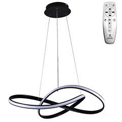 Mennyezeti LED design csillár: J4303/B (70W) - fekete Színhőmérséklet és fényerő szabályzás!