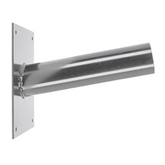 Tartókonzol - falra szerelhető fali tartó utcai LED lámpákhoz (ø45mm/80°) horganyzott acél, 15x15 cm