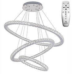 Kristály csillár - J6355/CH design LED függeszték (210W) távirányítható fényszín és fényerő