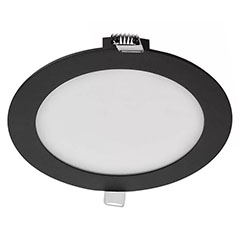 Nexxo: süllyeszthető, kör alakú LED panel, fekete (170 mm) 12W - meleg+természetes fehér