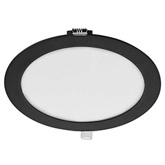 Nexxo: süllyeszthető, kör alakú LED panel, fekete (225 mm) 18W - meleg+természetes fehér