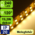 LED szalag beltéri (3528-240) - fehér (meleg) Dekor!