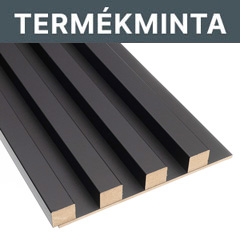 Termékminta: Fa hatású lamella - keskeny lamellával (20cm x 15.3cm x 1.9cm) - Köztes elem, Antracit