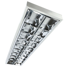 MIL tükrös lámpatest 2 db 120 cm-es LED fénycsőhöz, falon kívüli