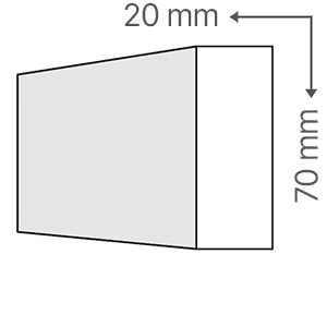 Sima léc 2 cm x 7 cm - natúr