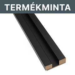 Termékminta Záró elem: Fa hatású falburkolathoz, keskeny lamellás (20 cm-es minta) - (Matt fekete)