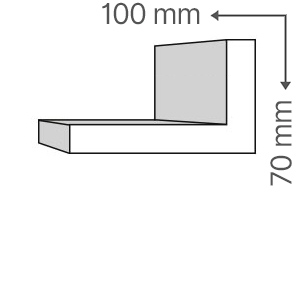 KCS-110/E Fűtéscső takaró díszléc (70x100 mm)