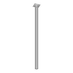 Fém asztalláb, henger alakú (30 mm) ezüst - 75 cm