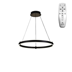 Fekete csillár J4338/B (85W LED) - távirányítós LED design csillár + Smart funkció