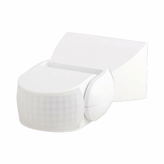 Infravörös mozgásérzékelő, fali, 180°-ban érzékelő, IP65, max 1200W - Slim fehér