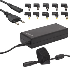 Univerzális laptop/notebook töltő adapter (12-20V/max. 6A) - fekete