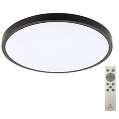 Fekete mennyezeti lámpa LCL554B (48W LED) - RGB+CCT, dimmelhető, távirányítós