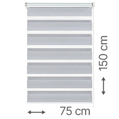 EASYFIX készre szerelt sávos roló, szürke, ablakra, mennyezetre vagy oldalfalra is szerelhető: 75x150 cm