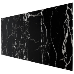 Szivacsos öntapadós falburkolat Marble ARS-03 fekete-fehér márvány mintás (6 db 30x60 cm-es lap)