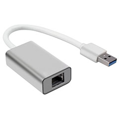 USB Type-A átalakító adapter, ezüst - RJ45 ethernet, 1000 Mbit/s
