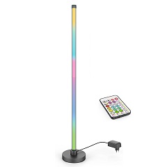 LED állólámpa, hangulatfény távirányítóval, RGB + meleg fehér (147 cm)