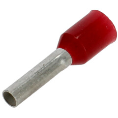 Vezetékre erősíthető érvéghüvely 1.5 mm2 vezetékekhez, piros (100 db) L=8mm