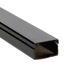 Fekete kábelcsatorna, 25x16 mm, műanyag, pattintható fedéllel