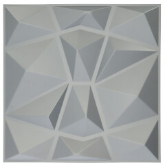 - Diamond Gyémánt 3D műanyag falburkolat, 50x50 cm - szürke falpanel