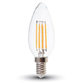 LED lámpa E14 Filament (4W/300°) Gyertya - természetes fehér