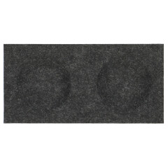 Téglalap alakú filcpanel - filcből készült puha falburkoló, 30x15cm, fekete